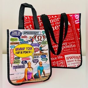 lululemon athletica rare superpower smaller tote bag and large classic shopper